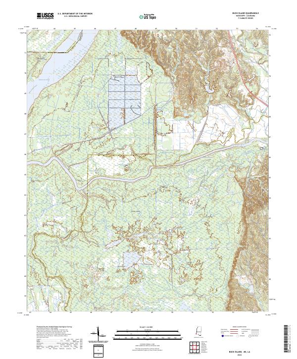Buck Island, MS-LA — USGS 7.5-minute topo (2024)