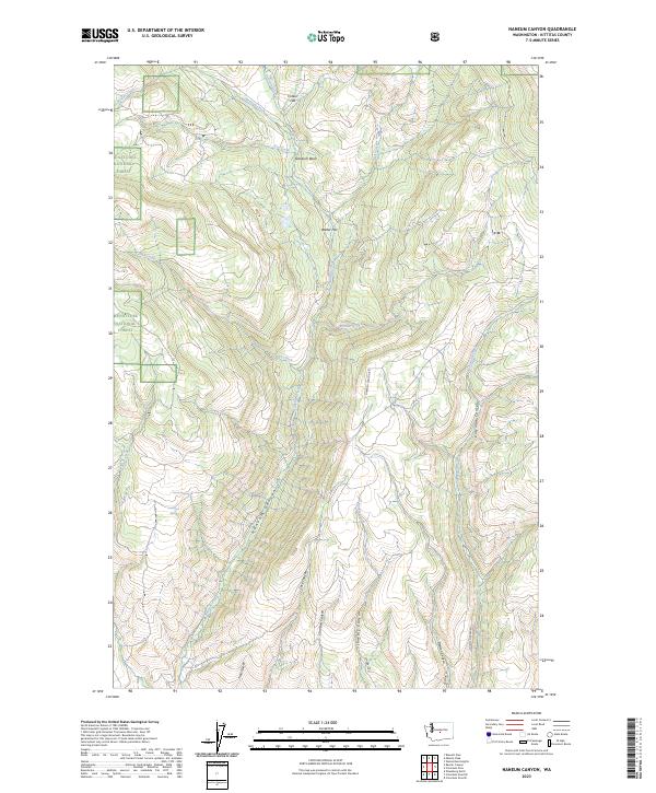 Naneum Canyon, WA — USGS 7.5-minute topo (2023)