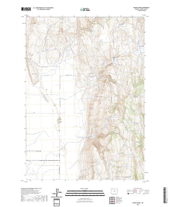 Mahon Creek, OR — USGS 7.5-minute topo (2024)