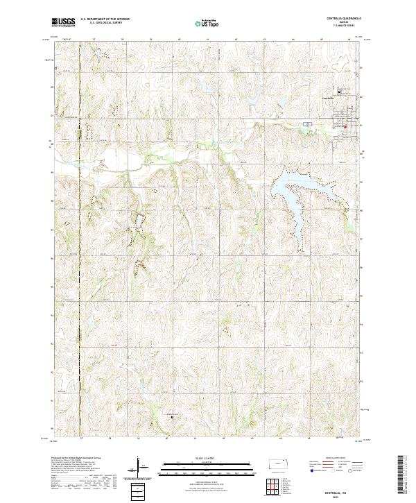 Centralia, KS — USGS 7.5-minute topo (2022)