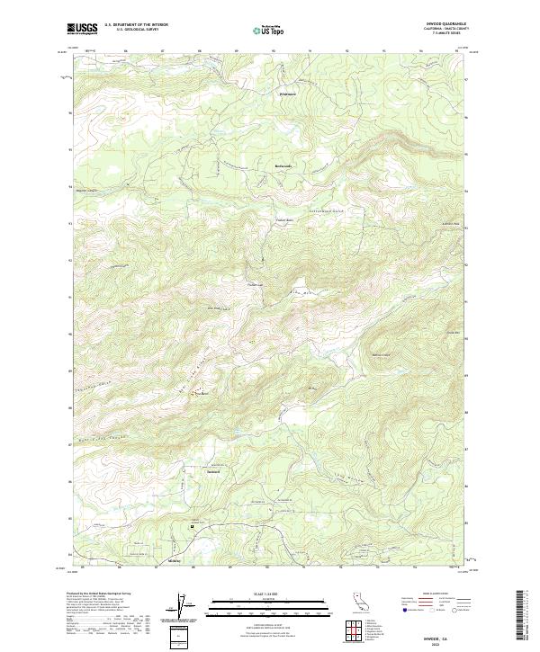 Inwood, CA — USGS 7.5-minute topo (2022)