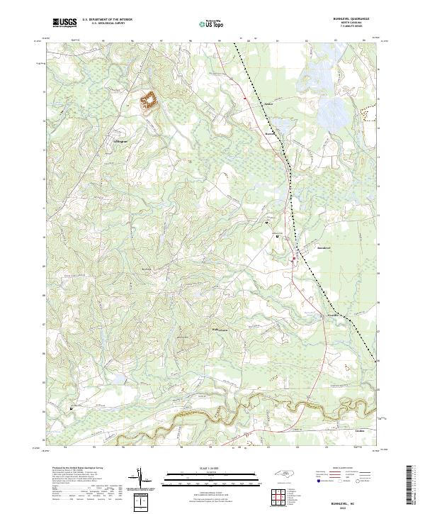 Bunnlevel, NC — USGS 7.5-minute topo (2022)