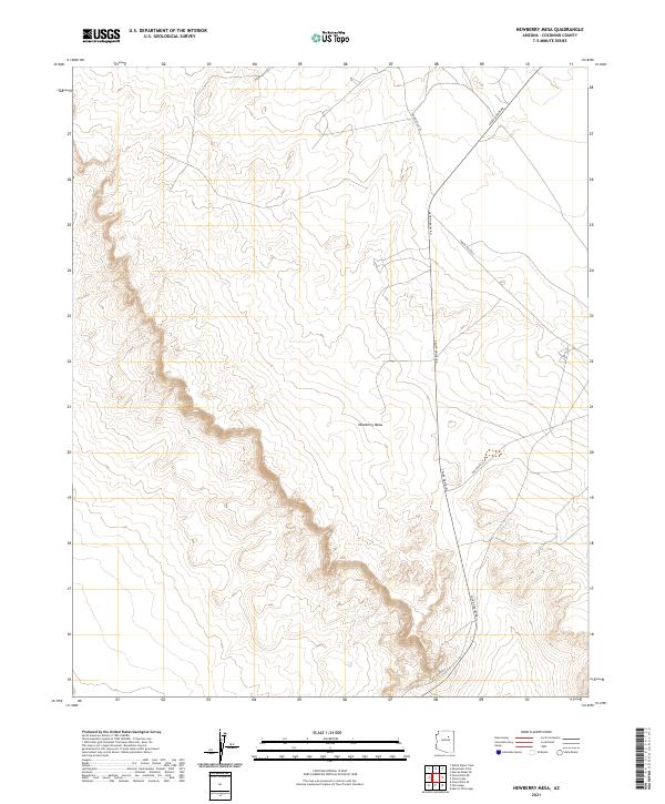 Newberry Mesa, AZ — USGS 7.5-minute topo (2021)