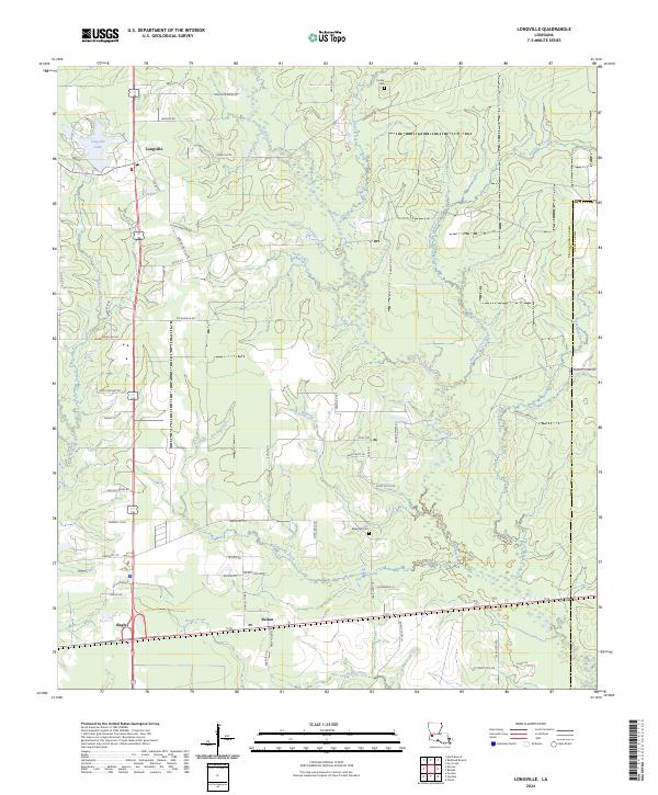 Longville, LA — USGS 7.5-minute topo (2024)