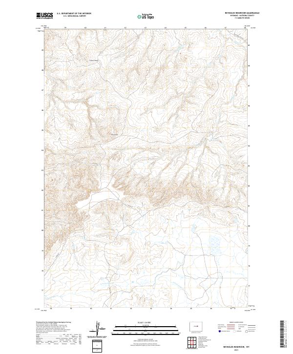 Reynolds Reservoir, WY — USGS 7.5-minute topo (2021)