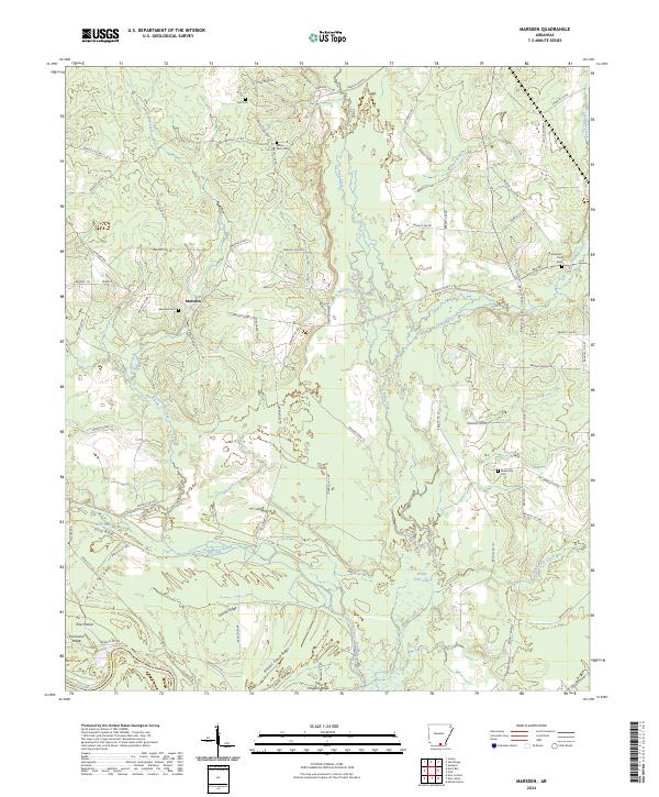 Marsden, AR — USGS 7.5-minute topo (2024)