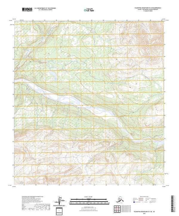 Talkeetna Mountains D-3 SE, AK — USGS 7.5-minute topo (2023)
