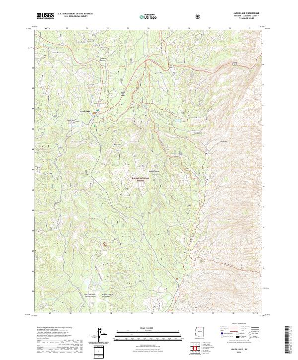 Jacob Lake, AZ — USGS 7.5-minute topo (2021)