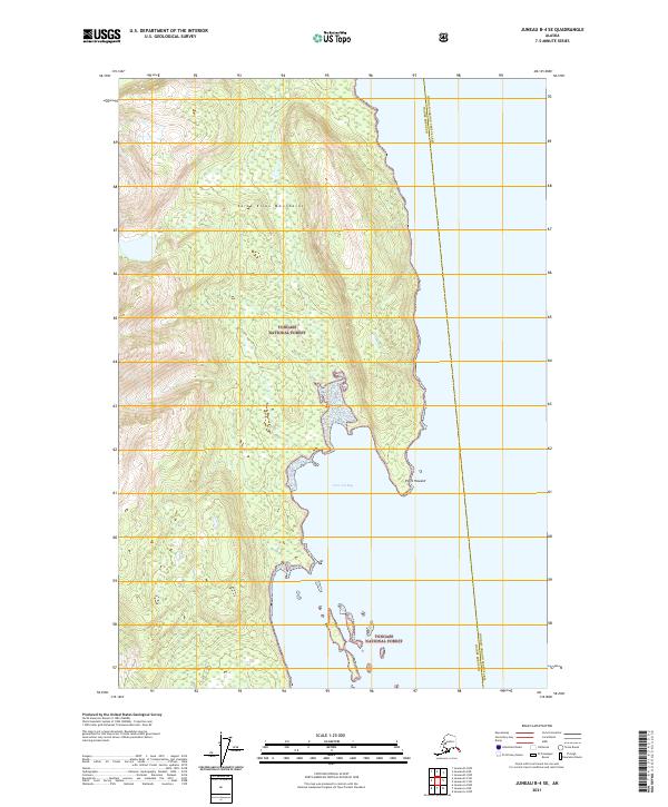 Juneau B-4 SE, AK — USGS 7.5-minute topo (2021)