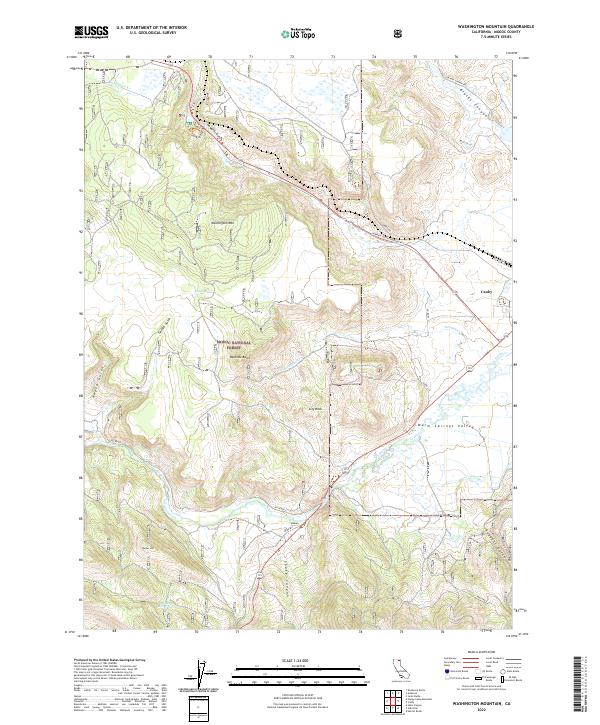 Washington Mountain, CA — USGS 7.5-minute topo (2022)