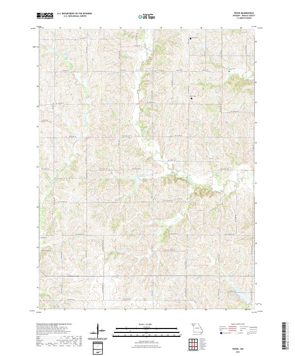 Wood, MO — USGS 7.5-minute topo (2021)