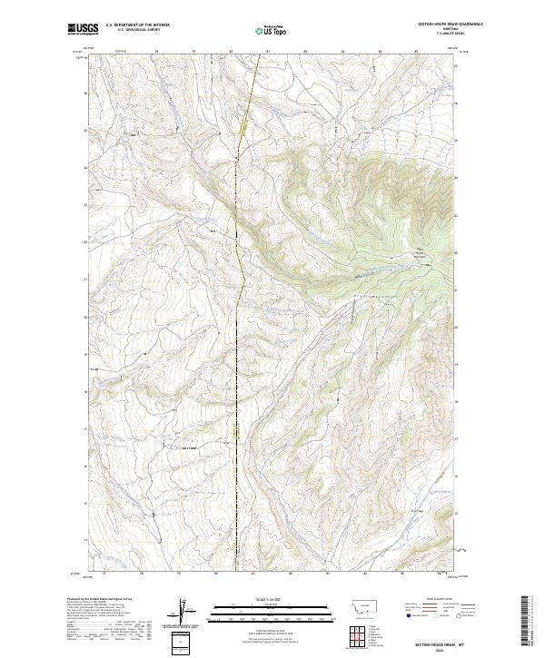 Section House Draw, MT — USGS 7.5-minute topo (2024)