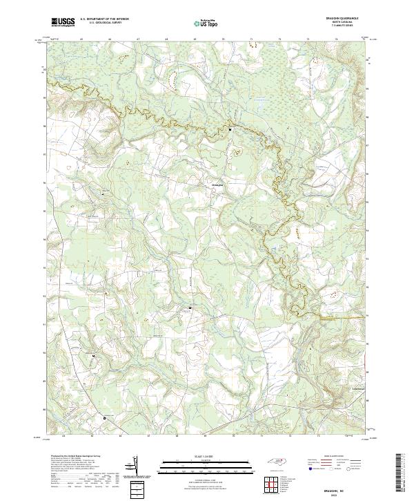 Draughn, NC — USGS 7.5-minute topo (2022)