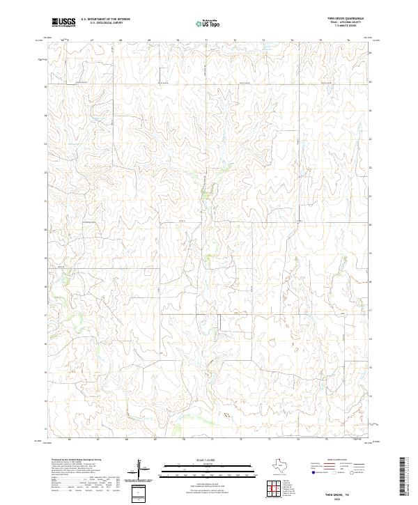Twin Grove, TX — USGS 7.5-minute topo (2022)