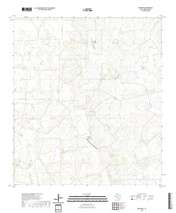 Dentonio, TX — USGS 7.5-minute topo (2022)