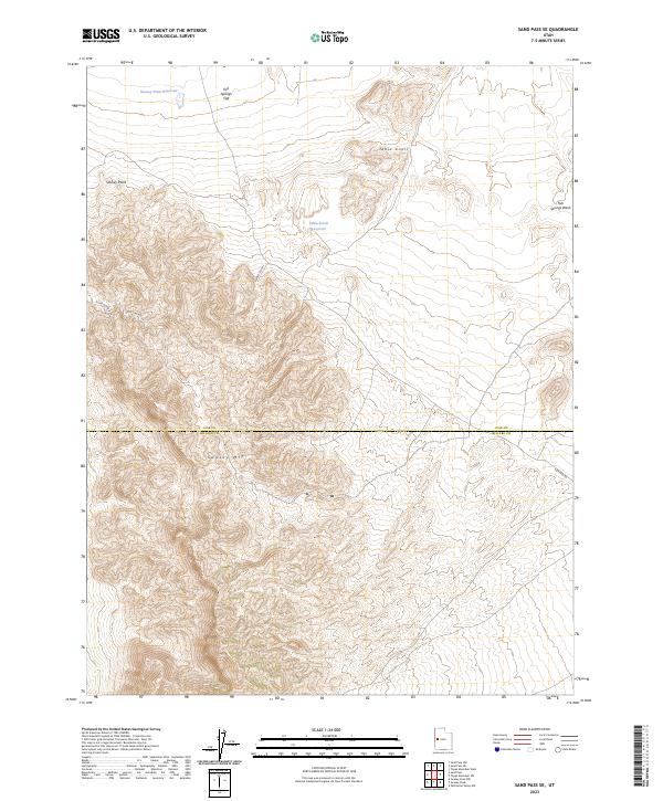 Sand Pass SE, UT — USGS 7.5-minute topo (2023)