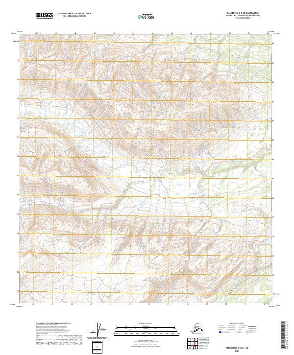 Talkeetna A-5 SE, AK — USGS 7.5-minute topo (2024)