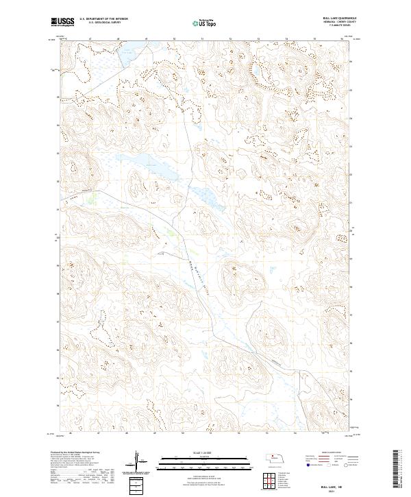 Bull Lake, NE — USGS 7.5-minute topo (2021)