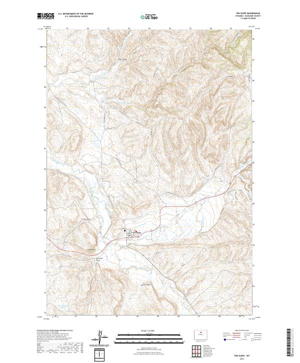 Ten Sleep, WY — USGS 7.5-minute topo (2021)