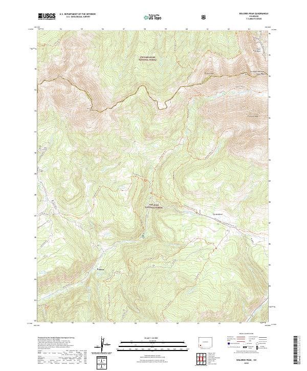 Dolores Peak, CO — USGS 7.5-minute topo (2022)
