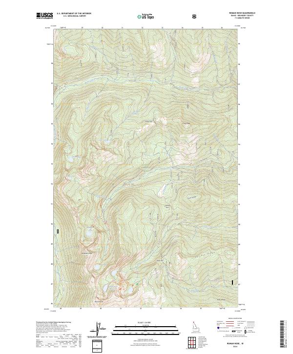Roman Nose, ID — USGS 7.5-minute topo (2024)