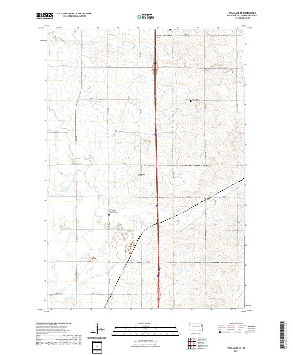 Still Lake SE, SD — USGS 7.5-minute topo (2021)