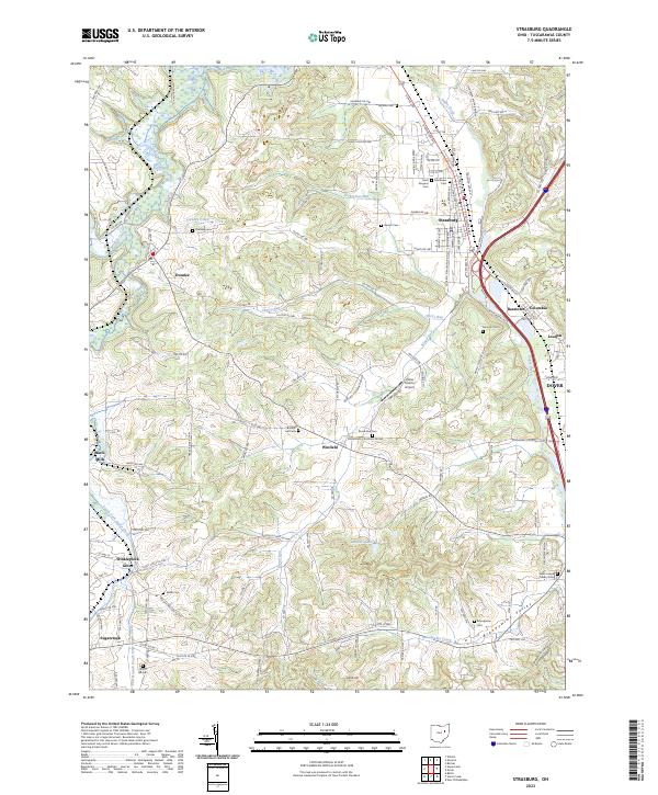Strasburg, OH — USGS 7.5-minute topo (2023)