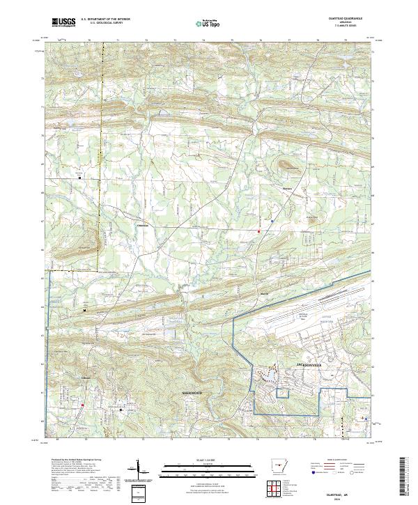 Olmstead, AR — USGS 7.5-minute topo (2024)
