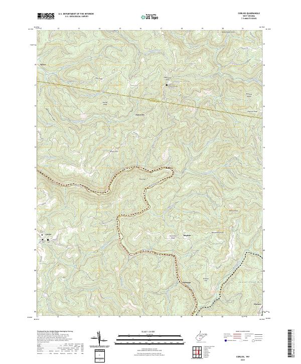Corliss, WV — USGS 7.5-minute topo (2023)