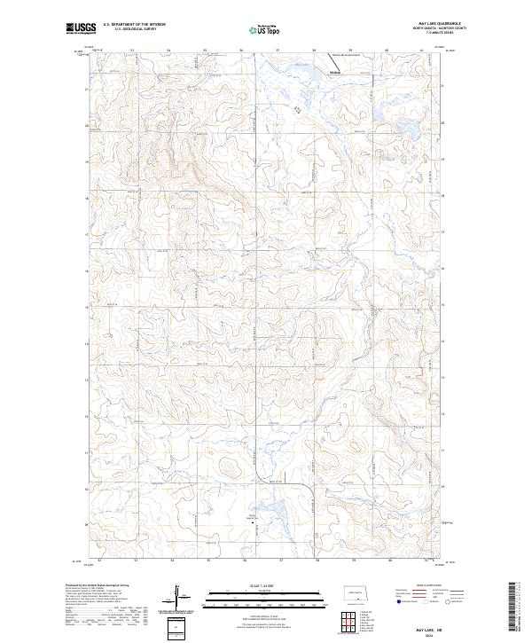 May Lake, ND — USGS 7.5-minute topo (2024)