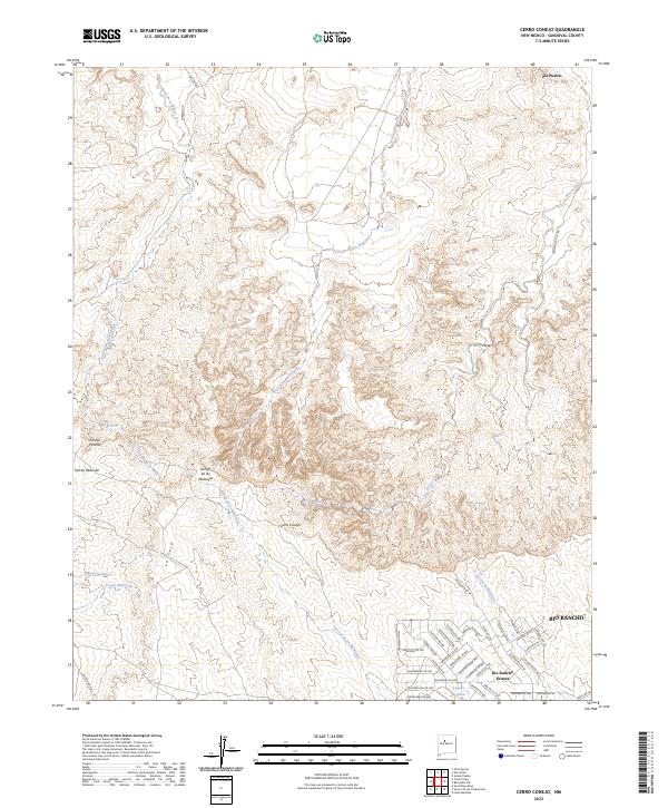 Cerro Conejo, NM — USGS 7.5-minute topo (2023)