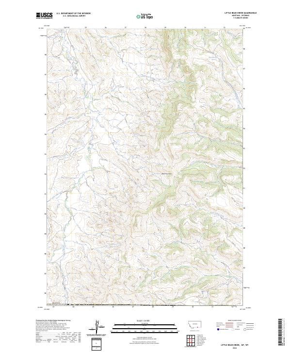 Little Bear Creek, MT-WY — USGS 7.5-minute topo (2024)