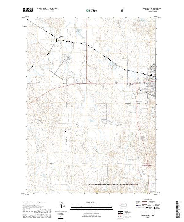 Chadron West, NE — USGS 7.5-minute topo (2021)