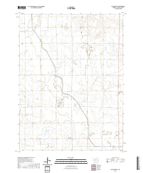 Elm Creek SW, NE — USGS 7.5-minute topo (2021)