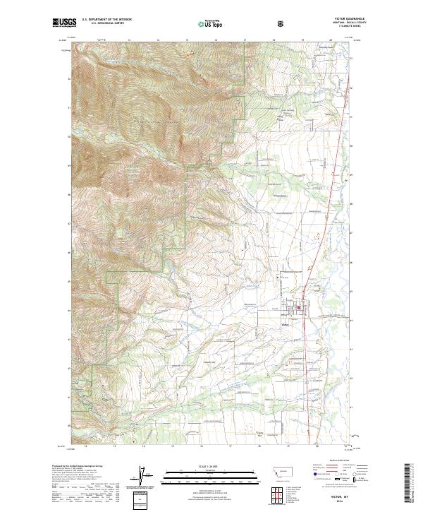Victor, MT — USGS 7.5-minute topo (2024)
