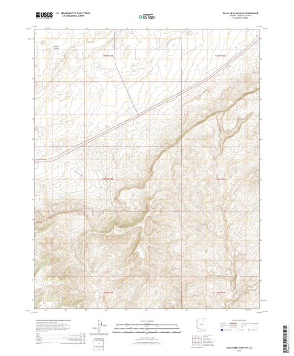 Black Mesa Wash NW, AZ — USGS 7.5-minute topo (2026)