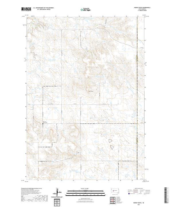 Horse Tooth, SD — USGS 7.5-minute topo (2021)