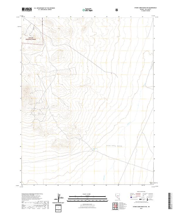 Stone Cabin Ranch SW, NV — USGS 7.5-minute topo (2021)