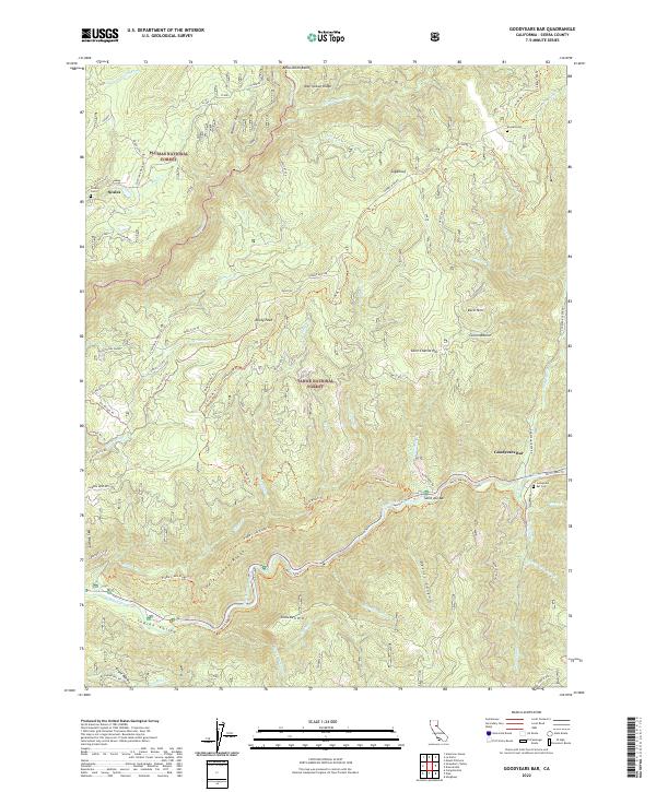 Goodyears Bar, CA — USGS 7.5-minute topo (2022)