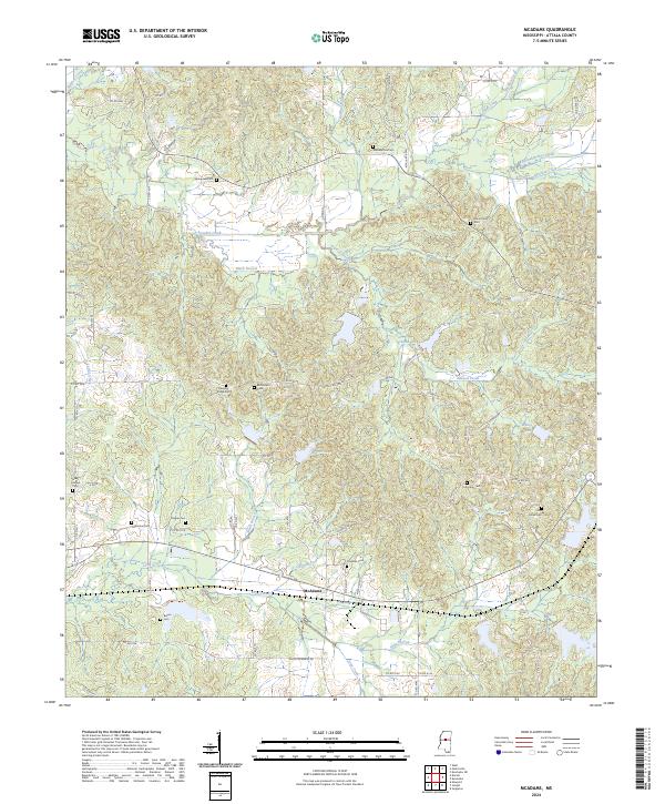 McAdams, MS — USGS 7.5-minute topo (2024)