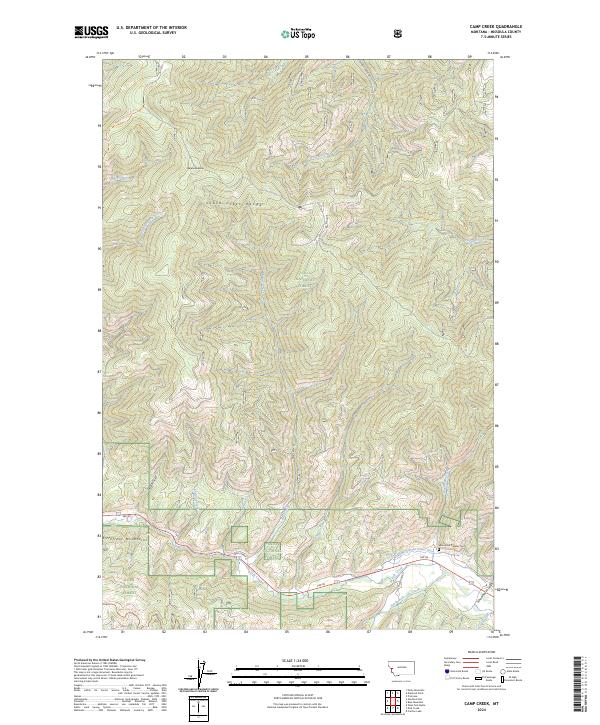 Camp Creek, MT — USGS 7.5-minute topo (2024)