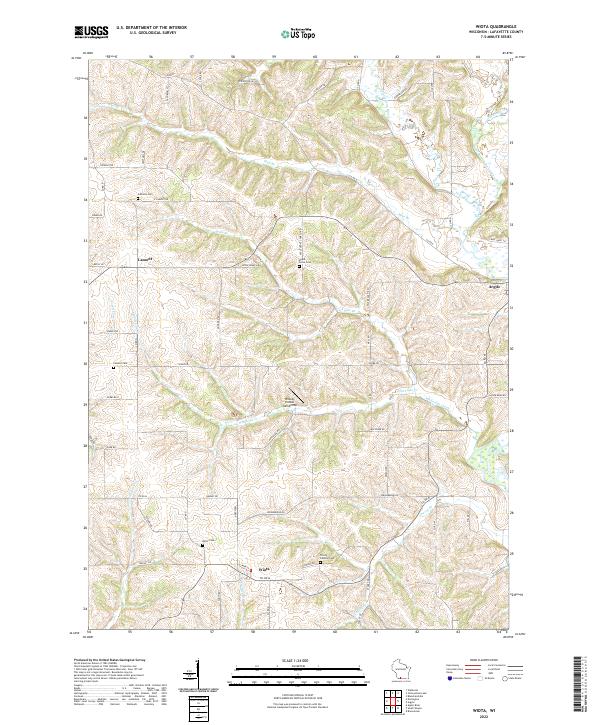 Wiota, WI — USGS 7.5-minute topo (2022)