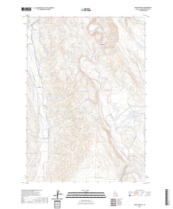 Mann Creek SE, ID — USGS 7.5-minute topo (2024)