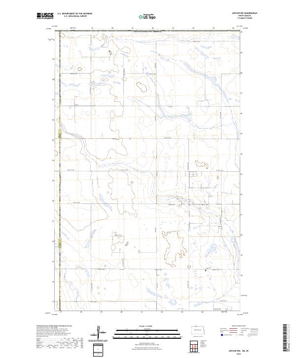 Antler NW, ND-SK — USGS 7.5-minute topo (2024)