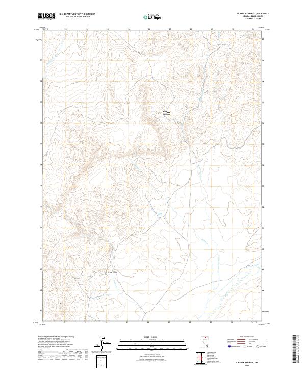 Scraper Springs, NV — USGS 7.5-minute topo (2021)