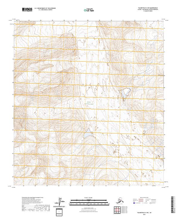Talkeetna D-2 SW, AK — USGS 7.5-minute topo (2023)