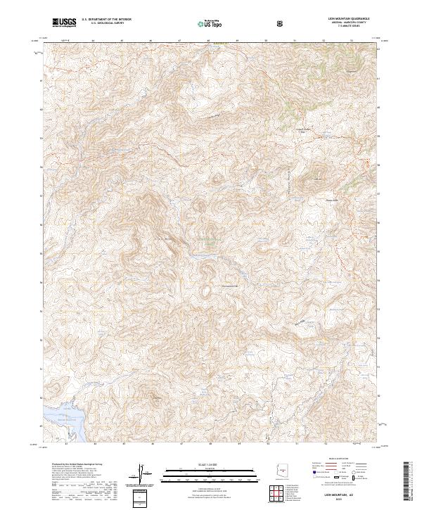 Lion Mountain, AZ — USGS 7.5-minute topo (2023)