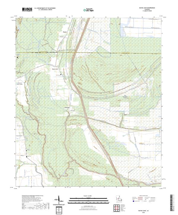 Bayou Jack, LA — USGS 7.5-minute topo (2024)