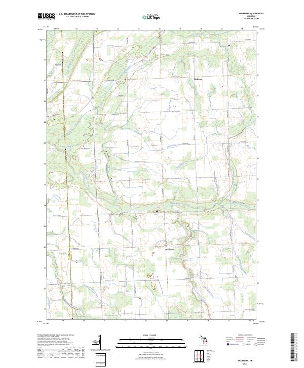 Shabbona, MI — USGS 7.5-minute topo (2023)