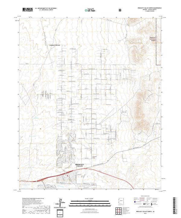Prescott Valley North, AZ — USGS 7.5-minute topo (2021)
